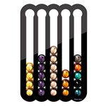 Demi's Home Adhesive Coffee Pod Holder for Nespresso Original Capsules (Measure Before Purchase) - Suitable to be Mounted Inside/Under the Cabinet or on the Wall (Black)