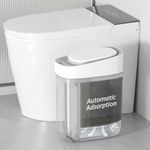 ELPHECO Slim Bathroom Trash Can with Lid, 2.5 Gallon Automatic Adsorption Garbage Can, Narrow Sensor Trash Bin, Slim Waterproof Garbage Can, Smart Waste Bin for Narrow Space(Bag Self-Absorbing)