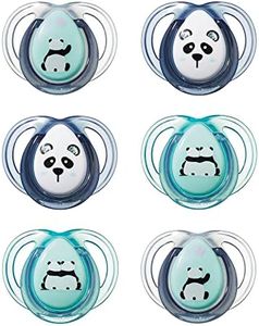 Tommee Tippee Anytime Soothers, Symmetrical Orthodontic Design, BPA-Free Silicone, 0-6 Months, Pack of 6