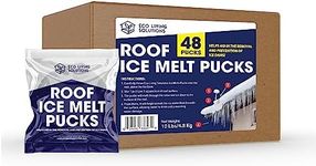 Roof Ice Melt Pucks - Eco Living Solutions | Calcium Chloride Pucks | Prevent Damage to Roofs from Ice Dams | Roof Melt Tablets | Works Down to -25 °F ((10 Pounds/48 Pucks))