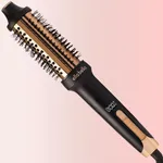 ELLA BELLA® Heated Round Thermal Blowout Brush • Negative ION Plasma Thermal Hot Hair Brush • Volumizer Styler & Curler in 1 • Fast HeatUp • Dual Voltage International Use • Swivel Cord, Auto ShutOff