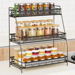 Bridgify Spice Rack Organizer for Cabinet, Bathroom Organizer Countertop, Bathroom Counter Organizer Kitchen Countertop Organizer Bathroom Vanity Organizer