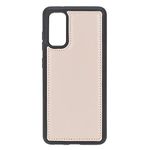 Venito Lucca Leather Case Compatible with Samsung Galaxy S20 (6.2 inch) – Disinfected with a UV Sanitizer – Extra Secure with Padded Back Cover - Nude Pink