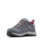 Columbia Women's Crestwood low rise hiking shoes, Blue (Zinc x Dark Fuchsia), 3 UK