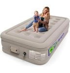CARTSRUSHTI Inflatable Air Mattress with - Waterproof Single & Portable Blow Up Bed Built-in Pump - Quick Inflation PVC Airbed