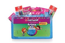 Cello Colourup Artista Kit New Fun Stencil Inside Pack | Includes Crayons, Mini Sketch Pens, Oil Pastels, Multicolour Ball Pens, Stencils & Activity Book | Ideal for Kids Gifting