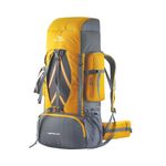 TRAWOC VORTEX 60 Ltr Travel Backpack Hiking Trekking Bag Rucksack Bag for Men & Women, 3 Year Warranty, Yellow, HK004