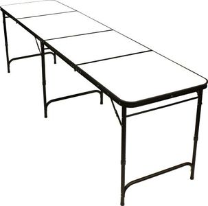 Red Cup Pong Blank Customizable Beer Pong Table-Ball Rack and 6 Pong Balls with Built in Bottle Opener, 8 Feet Long, Black Aluminum