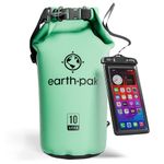 Earth Pak -Waterproof Dry Bag - Roll Top Dry Compression Sack Keeps Gear Dry for Kayaking, Beach, Rafting, Boating, Hiking, Camping and Fishing with Waterproof Phone Case