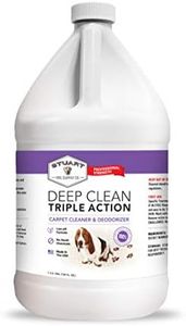 Stuart Pet Supply Co. Professional Strength Deep Clean (Gal.) 3X Carpet Cleaner Solution & Deodorizer, Concentrated Encapsulating Carpet Shampoo, Pet Odor & Dirty Carpet Cleaning Solution 128 fl oz.