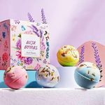 Seychelles Natural Bubble Bath Bombs, Floral Bath Bomb (Pack of 4 Bath Bombs) (SLS Free, Coconut Based Product)100gm Each