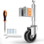 Homhoo Spring Loaded Gate Casters 5” Heavy Duty Gate Caster Wheels with Hardware (Pack of 2)