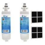 Tier1 ADQ36006101 Refrigerator Water & Air Filter Combo 2-pk | Replacement for LG LT700P, ADQ36006102, Kenmore 46-9690, 469690, ADQ36006101-S, RFC1200A, WSL-3, FML-3, LT120F, Fridge Filter