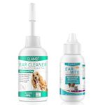 Dog Ear Cleaner - Cat Ear Mites Cleaning Ear Cleaner Drops & Wash Solution Treatment for Dogs and Cats, Wax Remover & Flush Remedy for Pets - Keep Itchy Ears Cleaner& Healthy Ear Canals