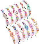 Lorfancy 12 Pcs Bracelets for Girls Kids Toddler Play Jewelry Cute Animal Cat Charm Bracelet Friendship Braided Woven Bracelets Adjustable Little Girls Dress Up Jewelry Gift