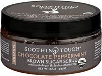 Herbal Brown Sugar Scrub, Chocolate Peppermint 8 oz by Soothing Touch