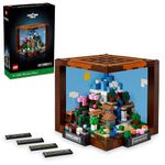 LEGO Minecraft The Crafting Table, Collectible Video Game Building Set with Minecraft Figures, Mobs and Biomes, 15 Year Anniversary Model, Build and Display Minecraft Gift for Adults, 21265