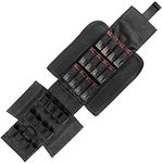 GUGULUZA 12Gauge Ammo Bag Tactical 25 Rounds Molle Shotshell Pouch Holder Shotgun Shell Carrier(Black)