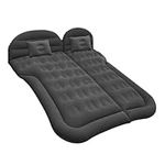 CLEVEQ Inflatable Car Mattress for Jeep Wrangler(4door) 2011-2017,Portable Blow Up Sleeping Beds Trunk Air Mattress,A-Black