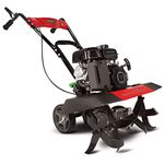 EARTHQUAKE Versa 2-in-1 Tiller Cultivator with a 79cc 4-Cycle Viper Engine, Removable Side Shields, Toolless Tilling Width Adjustment, Integrated Transport Wheels, Model: 24734, Red, Black