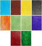 Belle Vous Mosaic Glass Sheets (10 Pack) - 10 x 15cm / 4 x 6 inches Mixed Colours - Textured Stained Cathedral Glass - Transparent Tiles Ideal for DIY Mosaic Arts/Crafts and Home Decoration