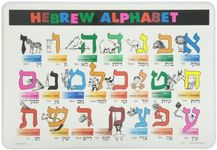 Painless Learning Hebrew Alphabet Placemat, 12 x 17 1/2 inches