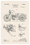 Motorcycle 1928 Design Official Patent Diagram Poster 24x36 inch