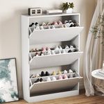 BORNOON Shoe Cabinet with 3 Flip Dr