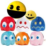 Pingong Pacman Plush Stuffed Toy, Composed Of 8 Cute Pacman, Plush Toys For Boys Girls, Pacman Smiling Face Plush Toys, Suitable For Festival/Birthday Gifts