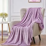 Walensee Fleece Blanket Plush Throw Fuzzy Lightweight (Throw Size 50x60 Lilac) Super Soft Microfiber Flannel Blankets for Couch, Bed, Sofa Ultra Luxurious Warm and Cozy for All Seasons