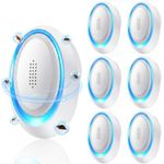 HUGENT Ultrasonic Pest Repeller, 6 Pack UK 3-pin Plug - Dual-Frequency Mouse, Rat & Spider Deterrent for Home, Bedroom & Kitchen, Indoor Insect Repellent for Mosquitoes, Ants, Flies & Bugs