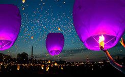 20 Purple - Eco- Friendly Chinese Flying Floating Sky Lanterns (A Liittle Tree)