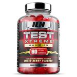 Test Xtreme Gummies for Men (60 Gummies) - High Strength Booster for Men - Mixed Berry Flavour - Features Maca, Ginseng, Zinc and Selenium - Sugar Free & Vegan Suitable