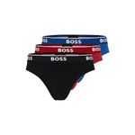 BOSS HUGO BOSS Men's Brief 3p Co/El 10146061 01, New Red/Blue/Black, Medium