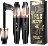 4D Silk Fiber Lash mascara, Waterproof Mascara Black Volume and Length, Natural Lengthening and Thick, Smudge-Proof,No Clumping, Instantly Create The Look of Lash Extensions, All Day Full, 2 Pack