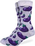 Good Luck Sock Men's Eggplants Socks, Adult