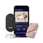 Owlet Dream Duo (3rd Gen) – Medically-Certified Smart Baby Monitor with Sock & HD Video Cam, Tracks Pulse Rate, Oxygen & Sleep, 2K HD Video, Cry & Motion Alerts, Temp Monitoring | Dusty Rose