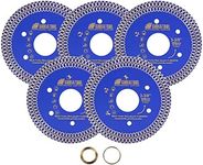 SHDIATOOL 3-3/8 Inch Diamond Saw Blade Cutting Disc Cutter for Porcelain Tile Ceramic Granite Marble Brick Cutting Wheel (5-Pack)