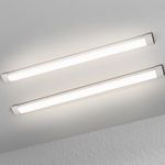 muzha 2 Packs LED Batten Lights，PC Body， 5FT 50W 4000k 5000lm,Low Profile Wall or Ceiling Surface Mounted Fitting for Home/Workshop/Office/School Restaurant (5FT)