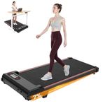Dskeuzeew Walking Pad Treadmill with 7% Incline, 8KM/H Under Desk Portable Running Machine for Home Office, Compact Mini for Small Spaces, Installation-Free, Remote Control (Black)