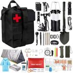Tatqilo Survival Kits, 235 PCS Survival Equipment & First Aid Kit, Emergency Survival Kit with Multipurpose Axe Hammer, Camping Tools, Emergency Kit for Home, Travel, Hiking, Outdoor Adventure