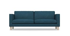 comfortly 3-Seat Sofa Slipcover Replacement Hand Made Compatible with KARLSTAD Couch - COVERS ONLY (Heavy Duty - Blue)