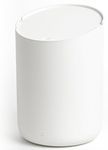 Kazai.® Mini Waste Bin 'Tove' - Small and Unique Design Bin from Berlin | for Bathroom, Kitchen & Desk | 1.5L Capacity, Non-Slip, Inner Bucket | White