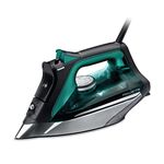 Rowenta Pro Master Stainless Steel Soleplate Steam Iron for Clothes, 210 g/min, 400 Microsteam Holes, Cotton, Wool, Poly, Silk, Linen, Nylon 1775 Watts Ironing, Garment Steamer, Powerful Steam DW8360