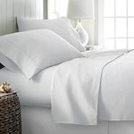 Flat BedSheet with 2 Pillow Covers 600 TC 100% Egyptian Cotton Bedsheet Comfortable & Durable Hotel Quality Sheet (Double_90x100, White)
