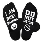 Gamer Socks Novelty Funny Gifts Sock Do Not Disturb I'm Busy Gaming Socks Birthday Present Chiristmas Gifts Funny Mid Calf Socks For Game Lovers Christmas Men Women Unisex