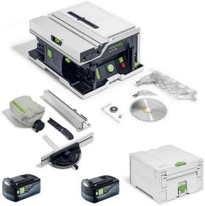 Festool Akku Tischkreissäge CSC SYS 50 EBI-Basic + 2x Akku BP 18 Li 5,0 ASI EU