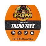 Gorilla Anti-Slip Tread Tape, 2" x 10' Roll, Black, (Pack of 1)