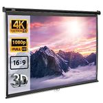 Pull Down Screen For Projector 80 Inch