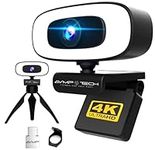 AVMPTECH 4K Webcam with Light & Mic
